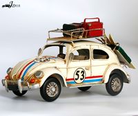 Modèle de voiture vintage en métal moulé sous pression 1:18, artisanat en fer antique, décoration pour la maison, bar, pub, cadeau pour collection européenne