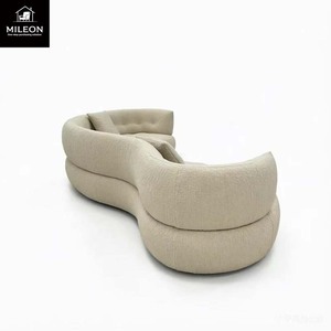 Canapé modulaire personnalisable en velours capitonné, design moderne et minimaliste, idéal pour les halls d'hôtel - Product Image 4