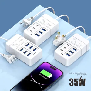 PD 35W caricatore per cellulare <span class=keywords><strong>6</strong></span> porte USB C ricarica rapida per Xiaomi 11 14 Ultra Samsung Galaxy S22 S23 <span class=keywords><strong>iPhone</strong></span> 13 14 15 Pro - Product Image 2