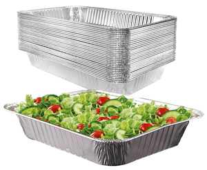 Zhuoke 9x13 Barquettes <span class=keywords><strong>en</strong></span> aluminium (lot de 30) jetables, demi-taille, profondes, avec couvercle <span class=keywords><strong>en</strong></span> <span class=keywords><strong>papier</strong></span> alimentaire, pour rôtir la dinde, la lasagne, les casseroles - Product Image 2