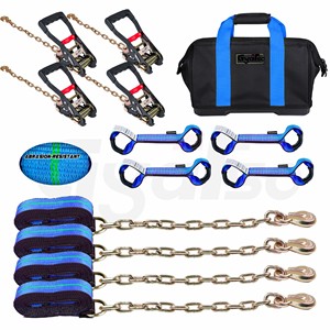 Sistema di Ancoraggio a 8 Punti con Ganci per Rimorchio <span class=keywords><strong>Auto</strong></span>, Trasporto e Traino Efficiente - Product Image 1