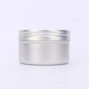 Hot Sales 100 ML Small Sliver Food Graded Aluminum Tin With Screw Lid For Cosmetic Tea Coffee Biscuit Cookie Candy Packaging