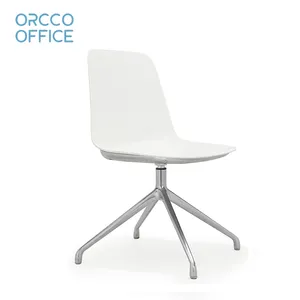Moda tasarım kaliteli koltuk ofis konferans odası sandalye Metal döner Modern renkli yemek ziyaretçi plastik sandalye
