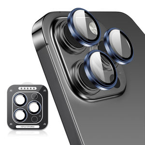 Protection d'objectif d'appareil photo 3D transparente en verre pour iPhone 17 16 15 Pro Max, personnalisée en usine, avec lentilles AR AF pour téléphone portable - Product Image 1