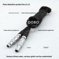 Câble de sonde de détecteur de défauts ultrasonique sur mesure haute précision C5-C5 FFA00, câble de données haute fréquence TOFD, jauge d'épaisseur MPKLL2