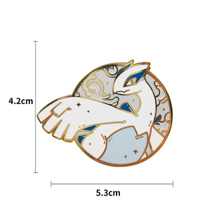 2 Nouveau Design 5.3cm High Quality Poke Monster <span class=keywords><strong>Lugia</strong></span> Ho-<span class=keywords><strong>Oh</strong></span> Peint Hard Enamel Metal Badge Pins for Backpack Cloth Decoration - Product Image 2