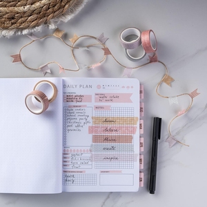 Custom <b>Pattern</b> Size Waterproof Washi Tape Set 21 Rolls Assorted Sizes Floral Washi Tape Stickers for Journaling - Product Image 3