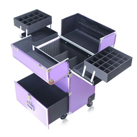 Prix d'usine : Organisateur et étui de transport pour outils capillaires, chariot professionnel de salon, valise de voyage pour coiffeur et maquilleur