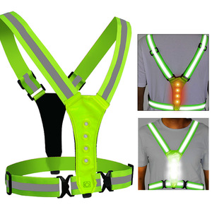 Reflective Safety Light With Led Running Strap <b>Type</b> <b>C</b> Rechargeable Night Running Light With Shoulder Strap F802 B351 - Product Image 4