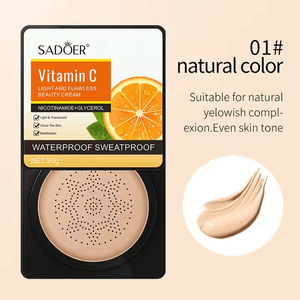 핫 세일 SADOER 개인 라벨 BB크림 비타민 C 재단 버섯 헤드 에어 쿠션 <span class=keywords><strong>cc</strong></span> 크림 도매 - Product Image 2