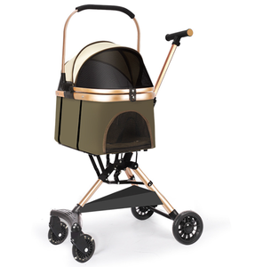 Carrito Plegable para Mascotas con Marco de Aluminio, 4 Ruedas, Malla Transpirable, para Perros y Gatos, Ideal para Viajes con Animales Pequeños - Product Image 2