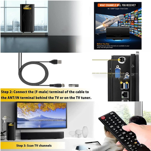 HDTV 4K Amplificador Interior <span class=keywords><strong>TV</strong></span> <span class=keywords><strong>Antena</strong></span> <span class=keywords><strong>digital</strong></span> VSAT <span class=keywords><strong>HD</strong></span> Amplificador de <span class=keywords><strong>TV</strong></span> <span class=keywords><strong>digital</strong></span> Amplificador de señal Antenas digitales para <span class=keywords><strong>TV</strong></span> - Product Image 2