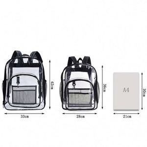 Reinforced Padded Straps Clear Heavy Duty <b>Backpack</b> Transparent Pvc <b>Backpack</b> - Product Image 6
