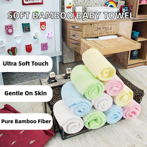 Serviettes de bain pour bébé en bambou biologique 100% douces et confortables, 10x10, lingettes pour le visage, nouveau-nés, hypoallergéniques, séchage rapide, tissées, pour la salle de bain - Product Image 2