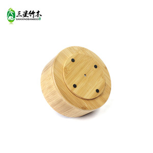 Portalápices giratorio de bambú, tubo de almacenamiento redondo multifuncional, tubo de almacenamiento de brochas de maquillaje de bambú, caja de almacenamiento de escritorio - Product Image 4