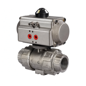 วาล์วบอลแบบมีหน้าแปลน PVC ทนสารเคมีชนิดกรด COVNA รุ่น 90-Day Window พร้อมตัวกระตุ้นลมแบบนิวเมติก ลูกบอลทองเหลือง ซีล PTFE รองรับ OEM - Product Image 3