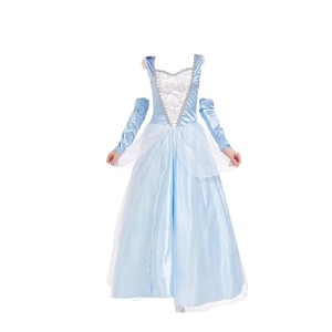 Costume da Principessa Blu per Festa a Tema Halloween e Carnevale, Abito con Gonna da Protagonista di Fiabe, in Poliestere, per Donne Adulte - Product Image 2