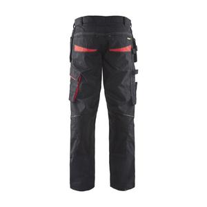 BLAKLADER - 149613309956D112 Pantalon de service stretch avec poches à clous Noir/Rouge-PANTALON DE TRAVAIL EAN 7330509548981 - Product Image 2