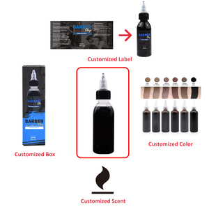 Kit professionnel d'encre et de teinture organique en spray pour aérographe, pour l'amélioration de la ligne des cheveux et l'entretien de la barbe - Product Image 4