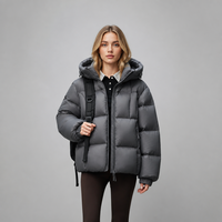 Veste matelassée personnalisée pour couple, 90% duvet de canard, parka épaisse pour femme, idéale pour l'hiver froid et le streetwear