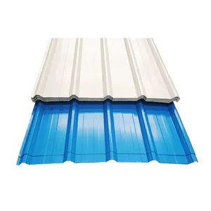 Kualitas baik logam pemotongan dicat gelombang Ral wadah warna pelat galvanis lembaran bergelombang untuk atap pabrik pasokan langsung