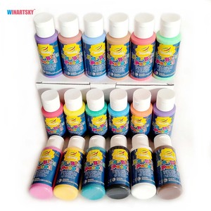 Pintura Acrílica a Base de Agua de 60 ml en 18 Colores para Niños - Pintura de Alta Pigmentación para Manualidades, Personalizable para Lienzo, Vidrio y Papel - Product Image 4