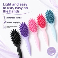 Brosse de massage capillaire à coussin d'air, peigne à queue pointue, brosse de massage pour le cuir chevelu et les méridiens