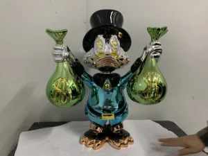 Statua <span class=keywords><strong>di</strong></span> Anatra in Fibra <span class=keywords><strong>di</strong></span> Vetro Personalizzata, Creativa, in Resina, con Elettroplaccatura, a Tema Cartone Animato e Videogiochi, per Ingrosso - Product Image 2