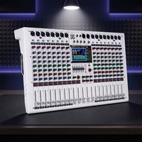 Console de mixage audio professionnelle 16 canaux avec 99 effets numériques DSP, contrôleur DJ, console de mixage audio pour spectacles sur scène, concerts en direct