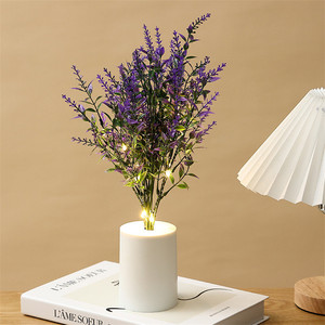 Hogar sala de estar decorativa artificial Rosa flor con <span class=keywords><strong>maceta</strong></span> simulación ramo lámpara boda adornos - Product Image 6