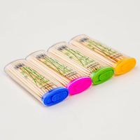 Nouveau cure-dent en bois de bambou jetable pas cher 70 pièces/boîte fabrication naturel prix usine cure-dents jetables en bambou