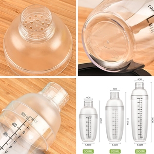 500ml 700ml 1000ml Shaker Tasse Transparent En Plastique Bulle Thé Shaker Tasse Bar Outils Bar Outils - Product Image 5