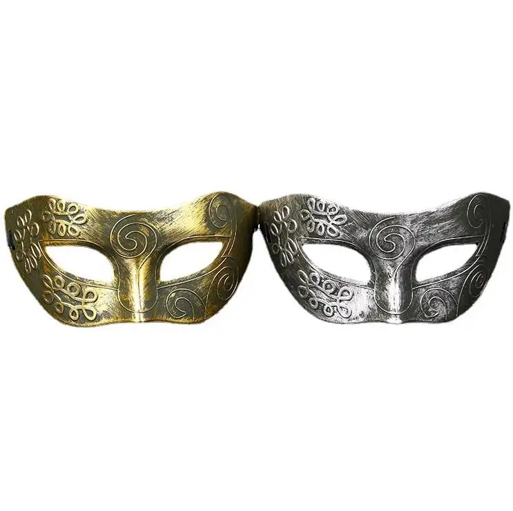 Gouden En Zilveren Man Half Gezicht Oogmasker Feestmaskers Voor Maskerade Halloween Venetiaanse Kostuums Carnaval Vintage Romeinse Masker Sk