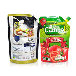 Usine <span class=keywords><strong>d</strong></span>'emballage personnalisé Haiye – Sachet Doypack à bec verseur de qualité alimentaire OEM <span class=keywords><strong>avec</strong></span> buse pour Ketchup, <span class=keywords><strong>Huile</strong></span> de piment, <span class=keywords><strong>Huile</strong></span> de cuisson - Product Image 2