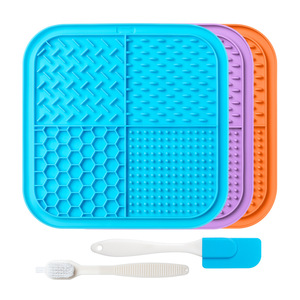 Nouveau Grand Bol Anti-Étouffement en Silicone Couleur Bonbon pour Chats et Chiens, Tapis d'Alimentation Solide avec Ventouse pour Animaux, Assiette à Lécher - Product Image 2