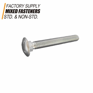 สลักเกลียวขนส่งสังกะสีแบบเกลียวขนาดใหญ่ DIN603 <span class=keywords><strong>ST304</strong></span>สำหรับรางรถไฟ Sleepers สะพานอุปกรณ์ในฟาร์มสำหรับขนส่งเห็ด - Product Image 1