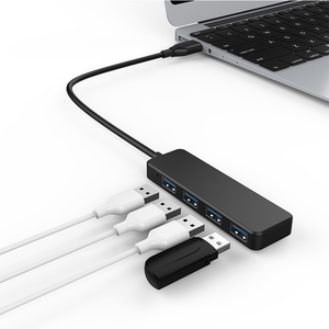 ฮับ USB 3.0 ถ่ายโอนข้อมูลเร็ว Usb3.0 4 พอร์ต ฮับ รองรับ Windows PC <span class=keywords><strong>Mac</strong></span> เครื่องพิมพ์ ฮาร์ดดิสก์พกพา สำหรับแล็ปท็อป Usb 3.0 พอร์ตฮับ - Product Image 3