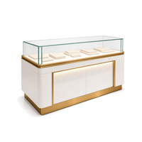 Petite vitrine de présentation de bijoux avec éclairage LED, design écologique pour les comptoirs et kiosques de bijouteries