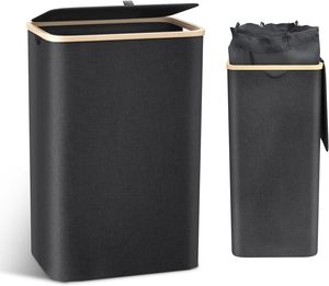 Fold Durable <strong>Plastic</strong> Cloth Shelf Washing Storage Kids Bamboo Bags Bins Collapsible Handles Rattan Round <strong>Laundry</strong> <strong>Basket</strong> Foldable - Product Image 1