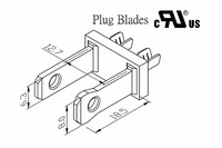 Bonne qualité et prix bas USA NEMA 1-15P 2 lames en laiton prise d'alimentation électrique insérer câble d'alimentation américain/raccord de prise électrique mâle