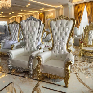 Sang Trọng Hoàng Gia Vua Ngai Vàng Nữ Hoàng ghế vải ghế ngoài trời phòng khách trường nhà bếp căn hộ sử dụng-cho đám cưới tổ chức sự kiện ghế - Product Image 4
