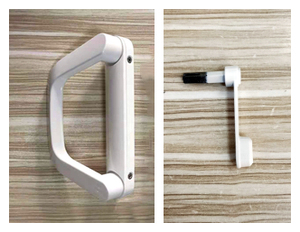 قفل باب منزلق أبيض وأسود من الألومنيوم بتصميم حديث للفناء مع زنك من أجل نوافذ المنزل - Product Image 3