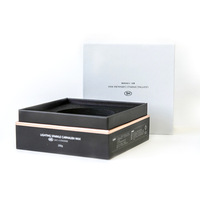 Boîte cadeau cosmétique personnalisée haut de gamme de haute qualité, revêtement UV, gaufrage à chaud or, logo personnalisé, fabriquée en carton recyclé