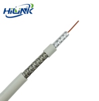Cable Coaxial de Baja Pérdida RG6 para Antena, Cable Coaxial RF con Conductor BC CCS, Revestimiento de PVC y PE, Aislamiento de Espuma PE, Sistema de Comunicación