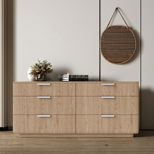 FERLY 2024 Design Armoire à 6 tiroirs en bois de chêne massif avec grand <span class=keywords><strong>rangement</strong></span> pour <span class=keywords><strong>commode</strong></span> de chambre à coucher pour bébé - Product Image 1