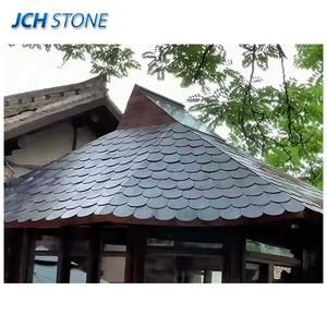 Tuiles de <span class=keywords><strong>toiture</strong></span> en pierre naturelle Tuile à découper en <span class=keywords><strong>ardoise</strong></span> noire - Product Image 2