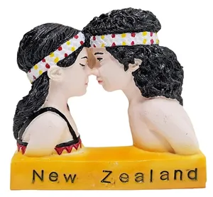 Resin 3D refrigerator magnet New Zealand Maori Polynesian couple collection souvenirs