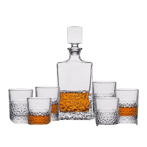 Lot de 7 carafes <span class=keywords><strong>à</strong></span> whisky en cristal personnalisées et <span class=keywords><strong>verres</strong></span> <span class=keywords><strong>à</strong></span> whisky pour liqueur Bourbon Vodka <span class=keywords><strong>rhum</strong></span> vin dans une boîte cadeau - Product Image 4