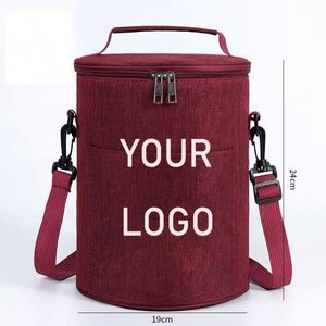 Round <b>Insulated</b> <b>Lunch</b> Bag Thick Aluminum Foil Lined Bento <b>Box</b> for Hot Cold Food Storage Portable Promotion Gift Lightweight - Product Image 4