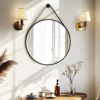 Luxe de qualité supérieure fait à la main directement du fabricant | Miroir mural moderne et élégant avec cadre noir pour salon salle de bain